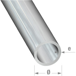 Tube rond creux en aluminium brut
