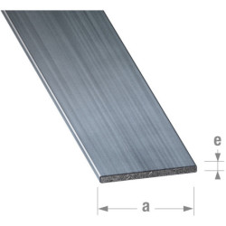 Profilé plat acier étiré vernis CQFD épaisseur 2mm longueur 1m