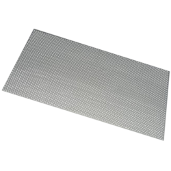 Plaque en aluminium anodisé perforée ronds - 500 x 250 mm - épaisseur 1 mm