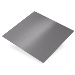 Plaque en aluminium anodisé lisse gris brossé - 500 x 250 mm - épaisseur 0.5 mm