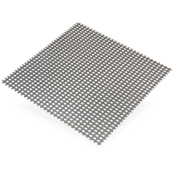 Plaque en aluminium anodisé perforée carrés - 500 x 250 mm - épaisseur 1 mm