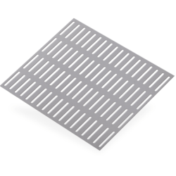 Plaque en aluminium anodisé perforée fentes - 500 x 250 mm - épaisseur 1 mm