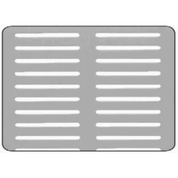 Plaque en aluminium anodisé perforée fentes - 500 x 250 mm - épaisseur 1 mm