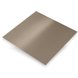 Plaque en aluminium anodisé lisse cuivre rose brossé - 500 x 250 mm - épaisseur 0.5 mm