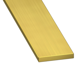 Profilé plat en laiton - largeur 10 mm - épaisseur 2 mm - longueur 1 m