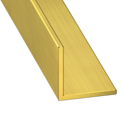 Cornière égale - laiton - 10 x 10 mm - épaisseur 1 mm - longueur 1 m