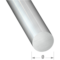 Profilé rond plein en aluminium brut - diamètre 4 mm - longueur 1 m
