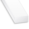 Profilé rectangulaire en PVC blanc - largeur 10 mm - hauteur 4 mm - longueur 1 mètre