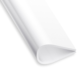 Serre feuillet en PVC blanc - hauteur 15 mm - longueur 1 mètre