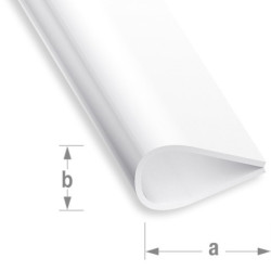 Serre feuillet en PVC blanc - hauteur 15 mm - longueur 1 mètre