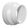 Réduction mâle femelle pour gaine flexible PVC blanc