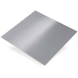 Plaque en aluminium anodisé lisse argent brossé