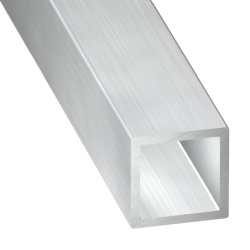 Tube carré creux en aluminium brut