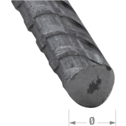 Rond à béton crénelé en acier laminé à chaud verni