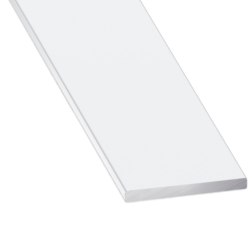 Profilé plat en aluminium laqué blanc