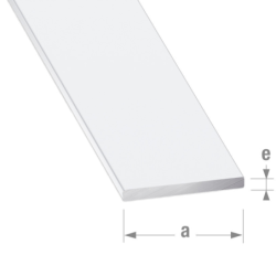 Profilé plat en aluminium laqué blanc