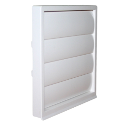 Clapet d'aération extérieur à lamelles avec piquage - ø 100/125 - Blanc