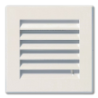 Grille de ventilation réglable en plastique renforcé avec moustiquaire - 140 x 140 mm - Blanc