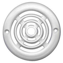 Grille de ventilation ronde en plastique diamètre 64 mm - Blanc - Lot de 4