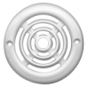 Grille de ventilation ronde en plastique diamètre 64 mm - Blanc - Lot de 4