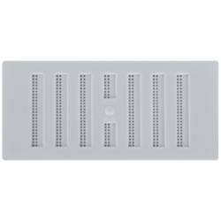 Grille de ventilation d'intérieur réglable avec moustiquaire - 193 x 91 mm - Blanc