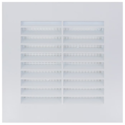 Grille de ventilation à moustiquaire avec encastrement réduit - 140 x 140 mm - Blanc