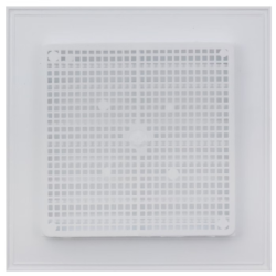 Grille de ventilation à moustiquaire avec encastrement réduit - 140 x 140 mm - Blanc