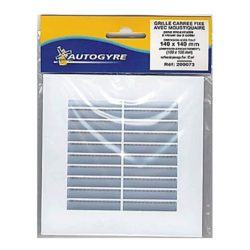Grille de ventilation à moustiquaire avec encastrement réduit - 140 x 140 mm - Blanc
