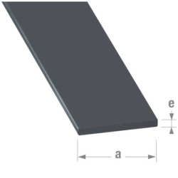 Profilé plat en PVC gris anthracite