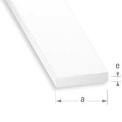 Profilé plat en PVC blanc