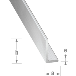 Cornière inégale en Aluminium brut