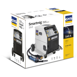 Poste soudure smartmig 162 230 V 160 A procédé MIG MAG et no gaz avec câble de masse et torche euro 2.2 m