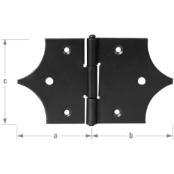 Charnière décorative percée à visser CQFD L70 x l70 x H80 mm