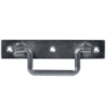 Poignée sur platine pour volet ou porte CQFD acier zingué diamètre 7mm