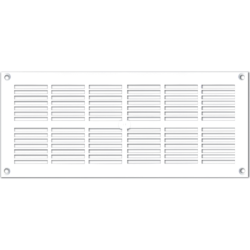 Grille de ventilation PVC extra-plate - 254 x 110 mm épaisseur 3 mm - Blanc