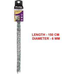 Chaîne acier cémenté protection vinyle Ø6 mm longueur 1.50 m