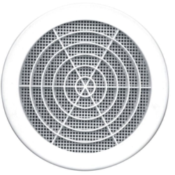 Grille d'aération ronde fixe avec moustiquaire