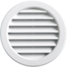 Grille de ventilation ronde à encastrer avec moustiquaire Blanc