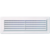Grille de ventilation à persiennes avec moustiquaire rectangle Blanc