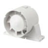 Ventilateur de gaine pour conduit rigide ou souple diamètre 100 mm ABS Blanc