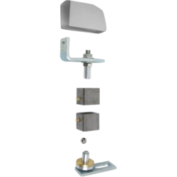 Pivot à cheviller pilier/seuil 40x40 mm et axe 18 mm- Lot de 2