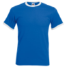 Tee shirt Ringer Valueweight royal Blue et white