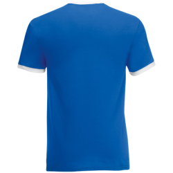 Tee shirt Ringer Valueweight royal Blue et white