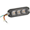 Feu de pénétration 12/24V orange 3 LED - 8W