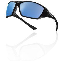 Lunettes de sécurité Bollé Safety HUSTLN50E anti-rayures et anti-buée teinté bleu