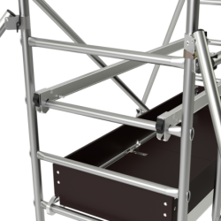 Échaffaudage roulant alu RUNNER Hauteur de travail max 4.60m Tubesca