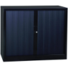 Armoire à rideau basse 1350x1200x460 Anthracite Noir