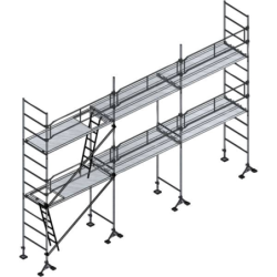 Échaffaudage M49 PRIMO structure avec plancher acier 60m² longueur 9m hauteur 4m
