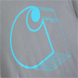 Tee shirt manches courtes Irvine 3D Logo gris