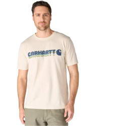 Tee shirt manches courtes Irvine Layered Logo blanc
